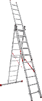 Лестница алюминиевая трехсекционная усиленная профессиальная 10 ст. NV 300