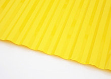 Профилированный поликарбонат 0,8 мм, волна 70/14мм, желтый