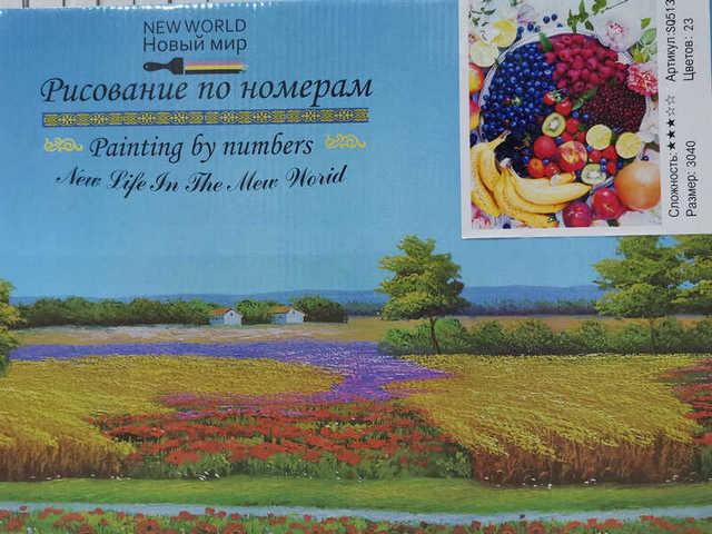 Лицевая сторона картины по номерам Коробка раскраски по номерам