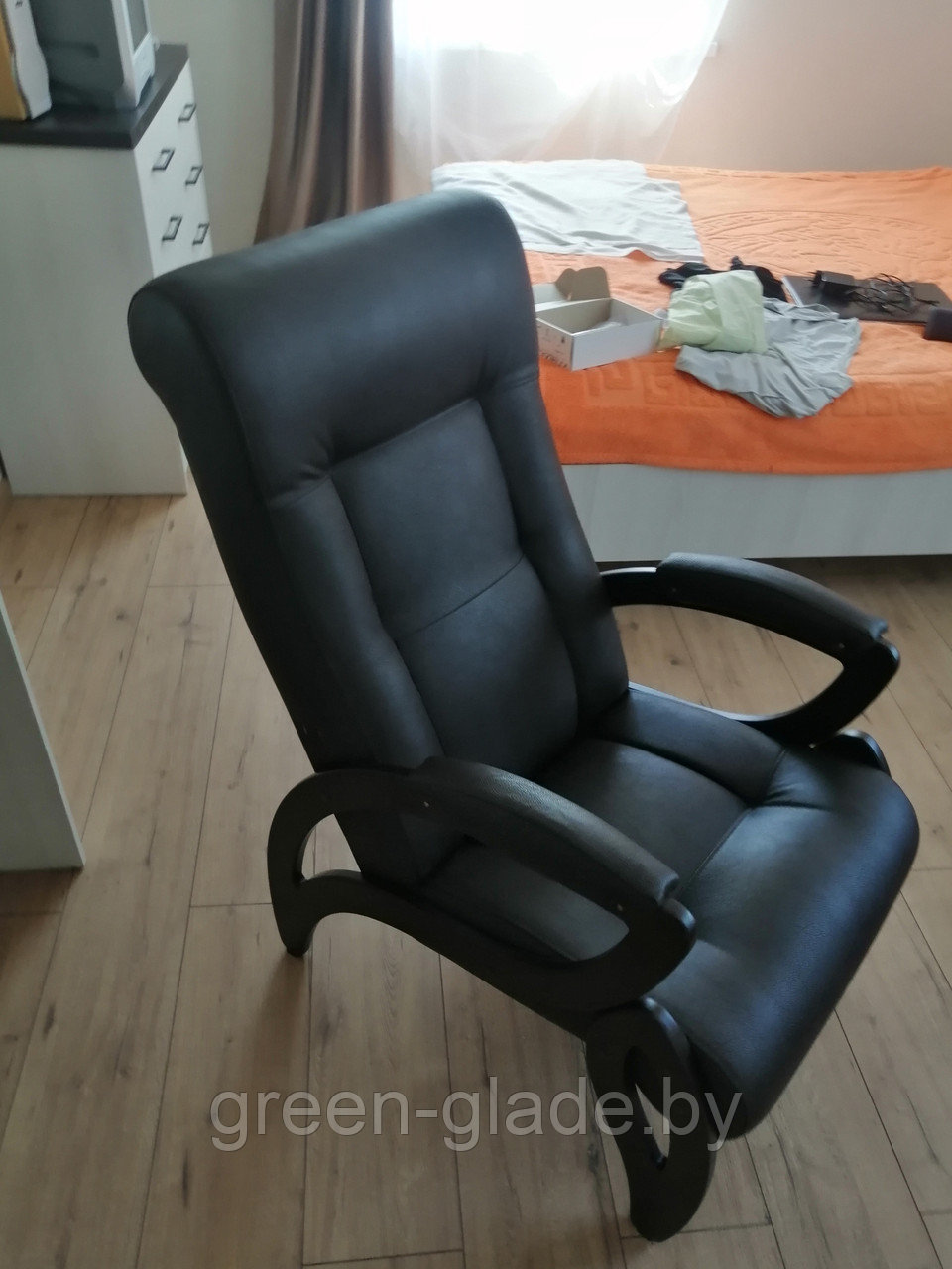 Кресло для отдыха модель 51 каркас Венге экокожа Дунди-108 - фото 5 - id-p89639544
