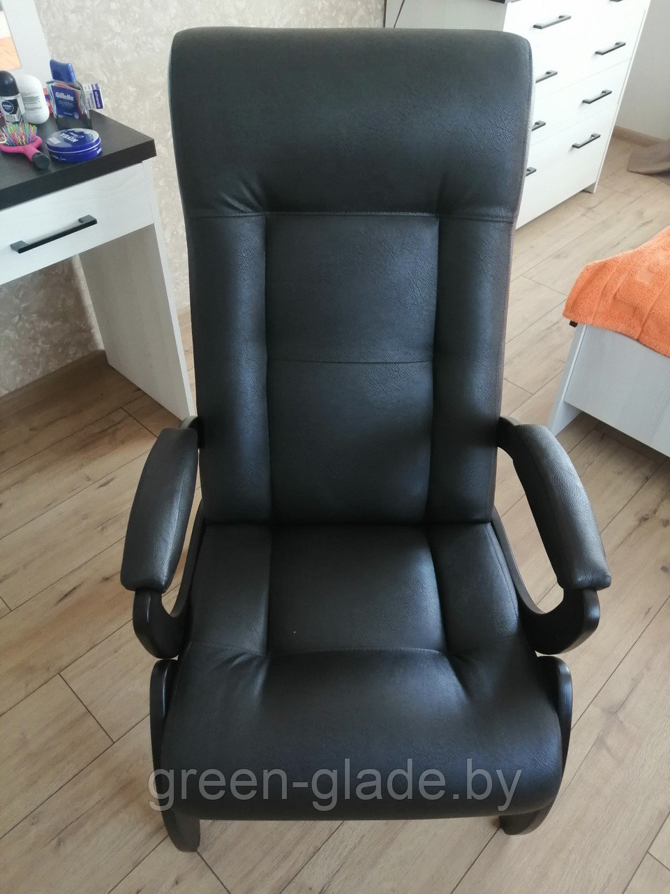 Кресло для отдыха модель 51 каркас Венге экокожа Дунди-108 - фото 4 - id-p89639544
