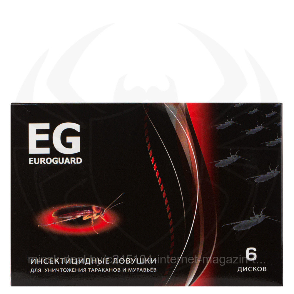 Ловушка инсектицидная от тараканов и муравьев EG euroguard (Еврогард) 6 шт