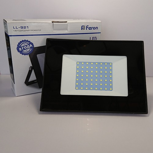 Светодиодный прожектор IP65 50w Feron LL-921. 6400K.
