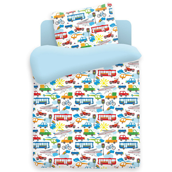 Детское постельное белье в кроватку «Непоседа» Транспорт 584816 (Детский) - фото 1 - id-p127746707