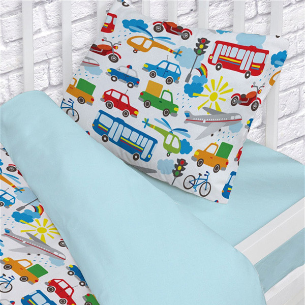 Детское постельное белье в кроватку «Непоседа» Транспорт 584816 (Детский) - фото 2 - id-p127746707