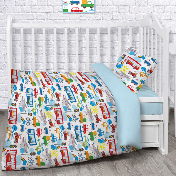 Детское постельное белье в кроватку «Непоседа» Транспорт 584816 (Детский) - фото 3 - id-p127746707