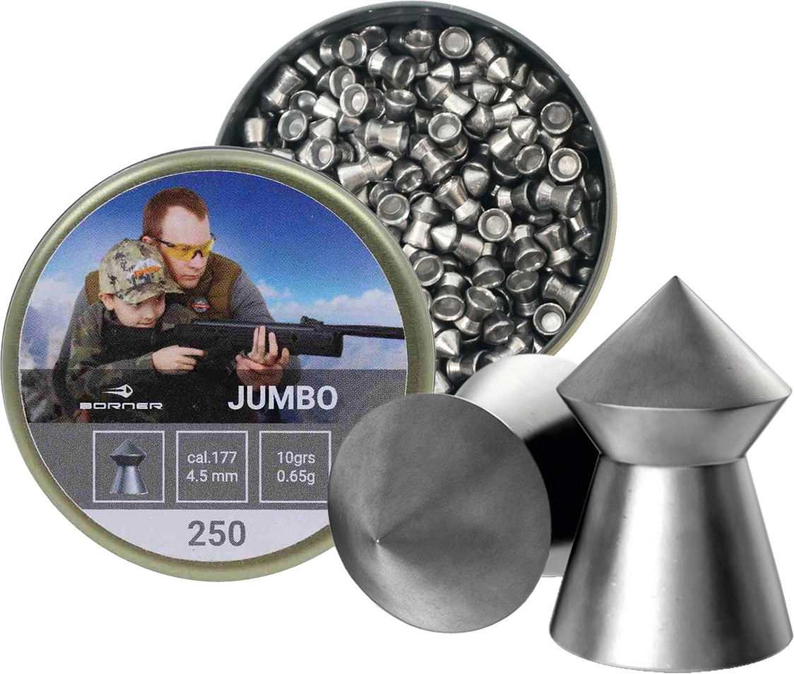 Пули "Borner" Jumbo  0,65 гр. калибр 4,5 мм. (250 шт.)