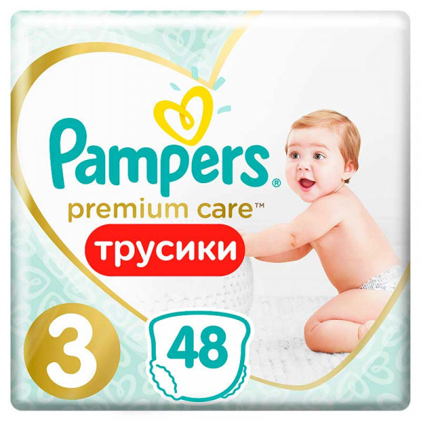 Подгузники-трусики Pampers Premium Care 3 (6-11кг) 48шт - фото 1 - id-p119997648
