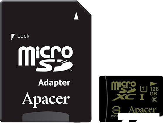 Карта памяти Apacer microSDXC AP128GMCSX10U1-R 128GB (с адаптером), фото 2