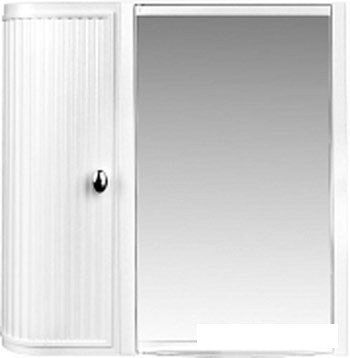 Berossi Шкаф с зеркалом ВК Hilton Premium (левый, снежно-белый), фото 2