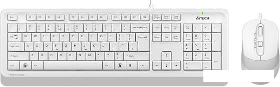 Клавиатура + мышь A4Tech Fstyler F1010 (белый/серый) - фото 1 - id-p115536136
