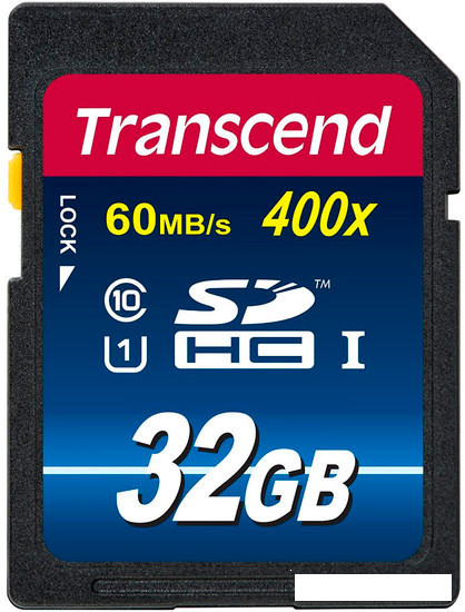 Карта памяти Transcend SDHC Class 10 UHS-I Premium 32Gb (TS32GSDU1)