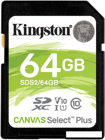 Карта памяти Kingston Canvas Select Plus SDXC 64GB - фото 1 - id-p118713062