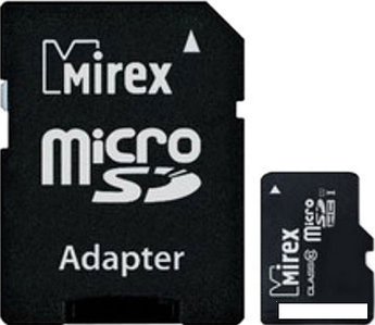 Карта памяти Mirex microSDXC UHS-I (Class 10) 128GB + адаптер [13613-AD10S128]