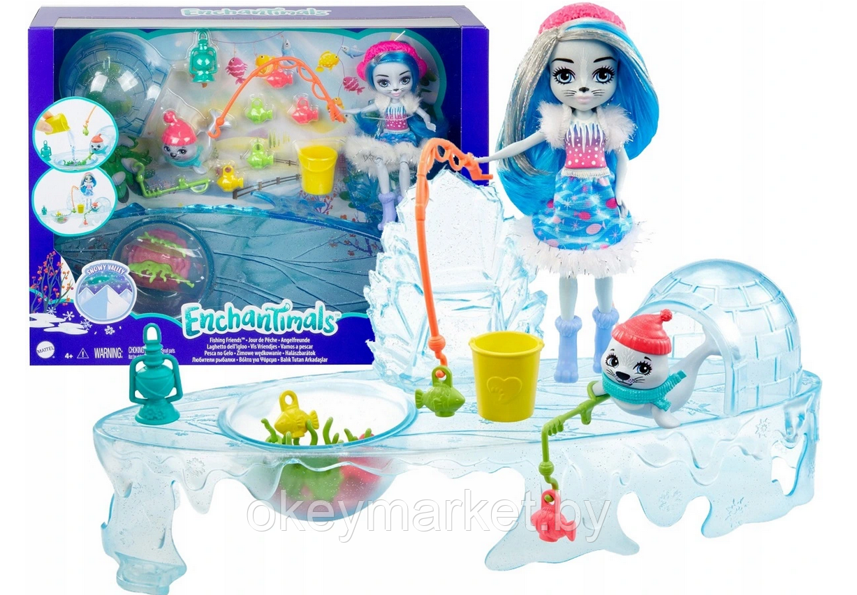 Набор игровой Enchantimals Снежная долина Рыбалка на льду GJX48