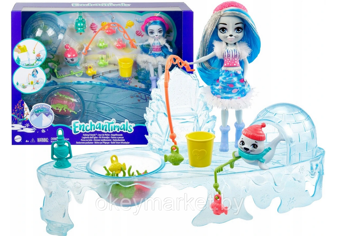 Набор игровой Enchantimals Снежная долина Рыбалка на льду GJX48, фото 2