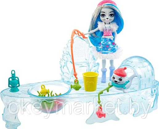 Набор игровой Enchantimals Снежная долина Рыбалка на льду GJX48, фото 2