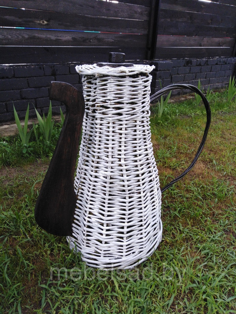 Чайник садовый декоративный из плетеной лозы "Рондо"
