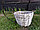 Цветочница садовая из плетеной лозы "Чашка Прованс Белая", фото 2
