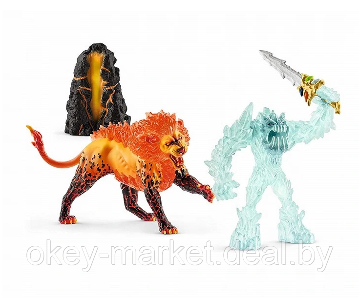 Набор Schleich Eldrador Ледяной монстр против огненного льва 42455 - фото 2 - id-p127793043