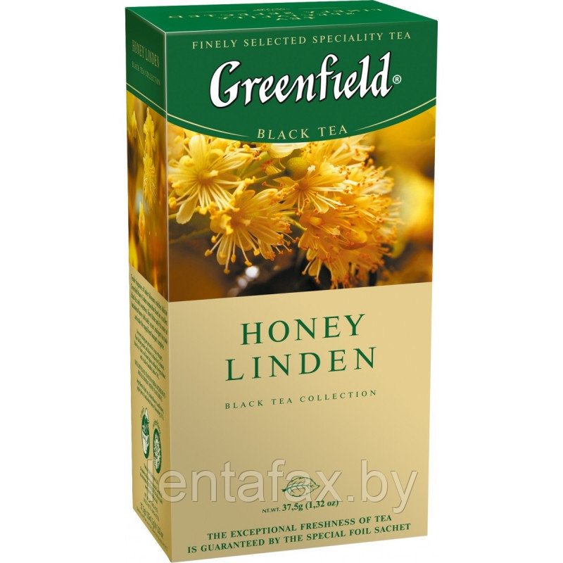 Чай черны пакетированный "Greenfield" со вкусом меда и липы 25 пак