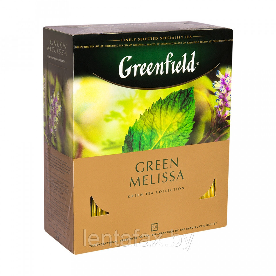 Чай "Greenfield" Green Melissa с ароматом мяты и лимона 100 пак. Цена указана без учета НДС 20%