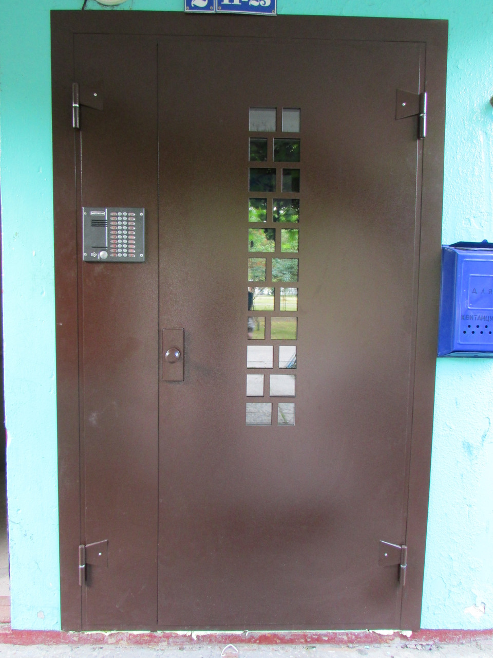 Металлические подъездные двери - фото 1 - id-p122755591