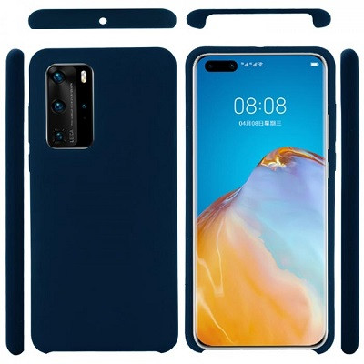 Силиконовый чехол Silicone Case синий для Huawei P40 - фото 2 - id-p127805058