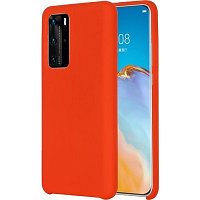 Силиконовый чехол Silicone Case красный для Huawei P40 Pro