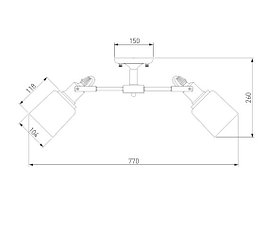 Потолочная люстра в стиле лофт 70111/8 черный Astor Eurosvet, фото 3