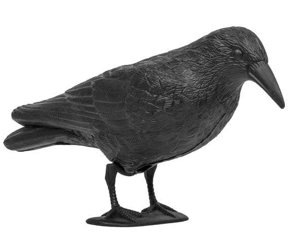 И108 Отпугиватель птиц - пластмассовая фигура "Ворон" 12х41х24см