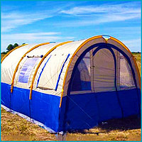 Палатка 4-х местная "Ангар" с тамбуром LanYu 1801 туристическая 240+120+120x260x200см