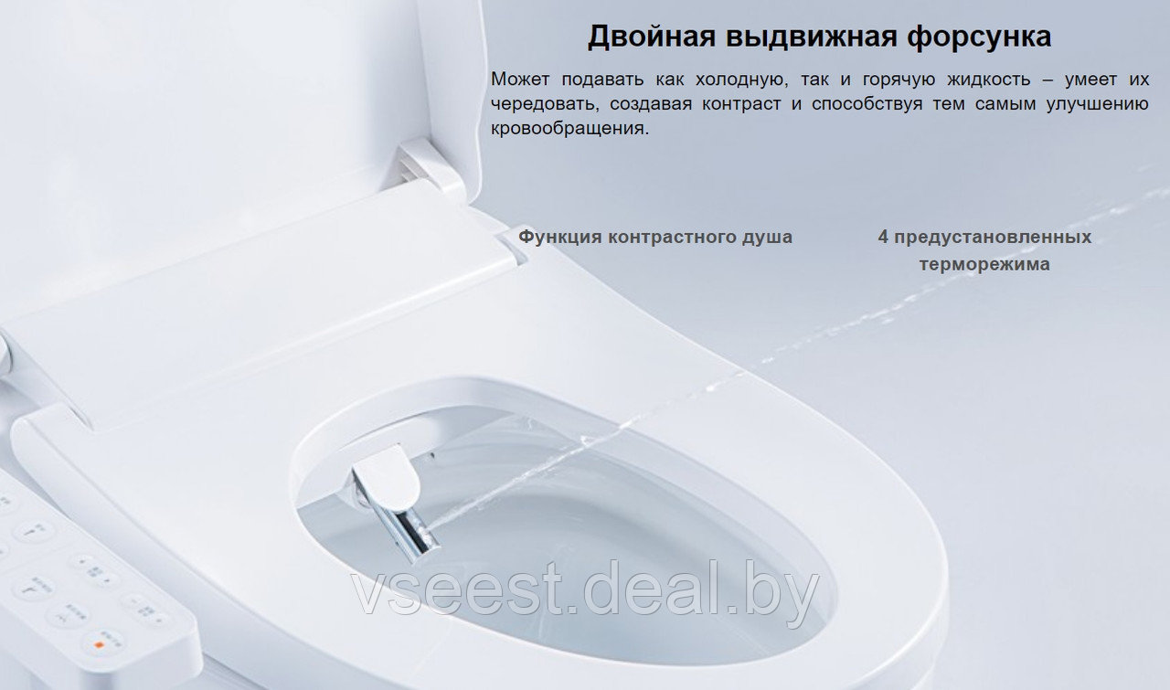 Умная крышка-биде для унитаза Xiaomi Smart Heating Toilet Seat Cover ZNMTG01ZM (shu) - фото 2 - id-p127852698