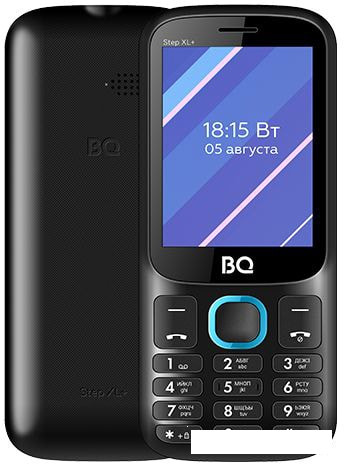 Мобильный телефон BQ-Mobile BQ-2820 Step XL+ (черный/голубой) - фото 1 - id-p121028847