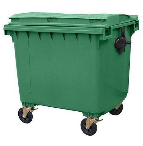 Мусорный контейнер 1100 л зеленый, фото 2