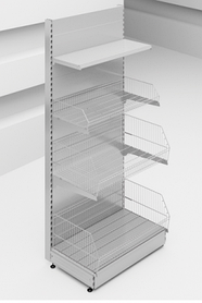 Стеллаж овощной 660х2235 мм (с корзинами)