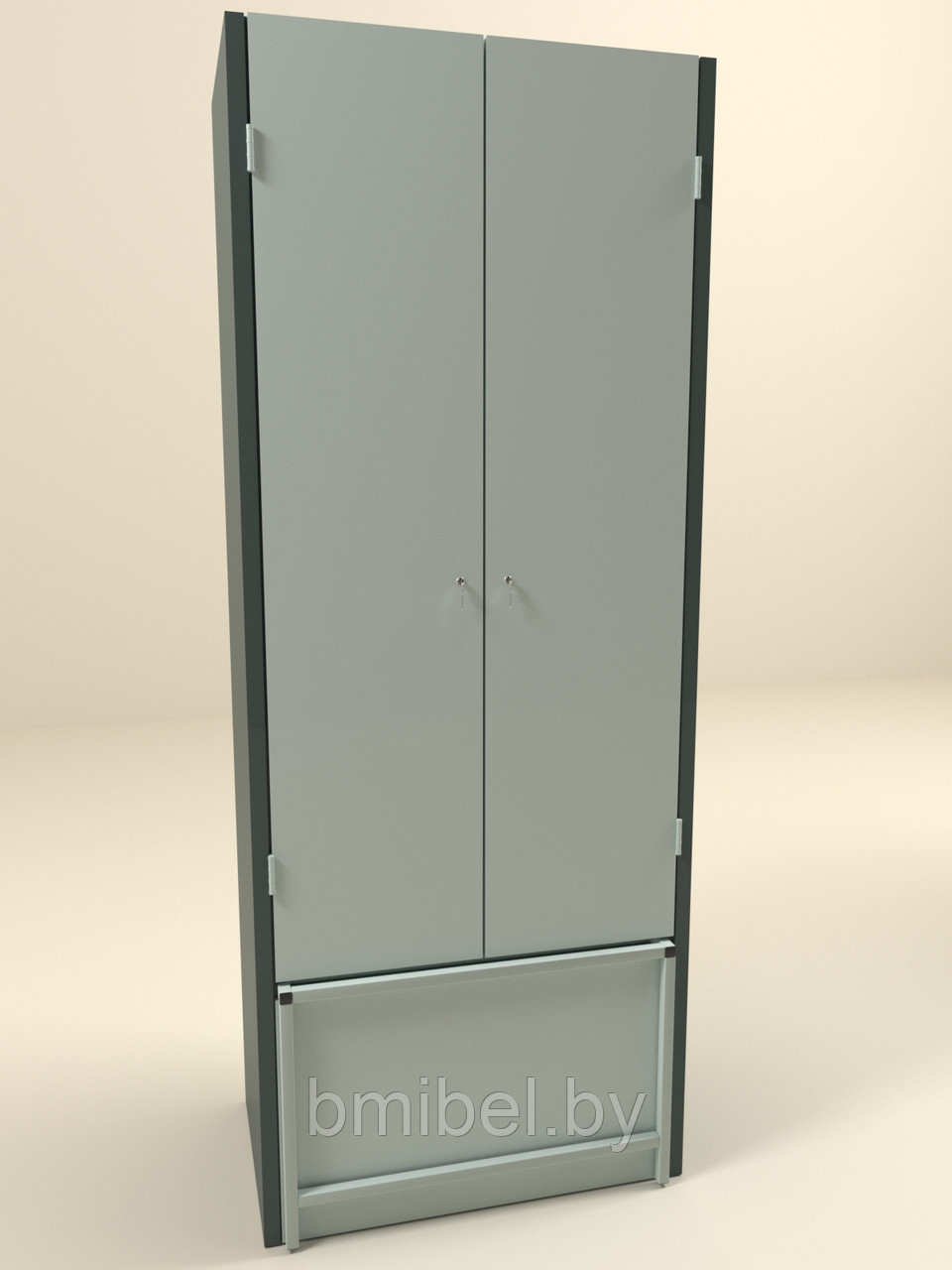 Шкаф металлический гардеробный 1750*600*500 (0,6мм) с выдвижной скамейкой - фото 3 - id-p127874368