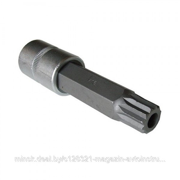 Головка бита с отверстием 12-лучевая M16 1/2" (55ммL) Rock FORCE 34805516T