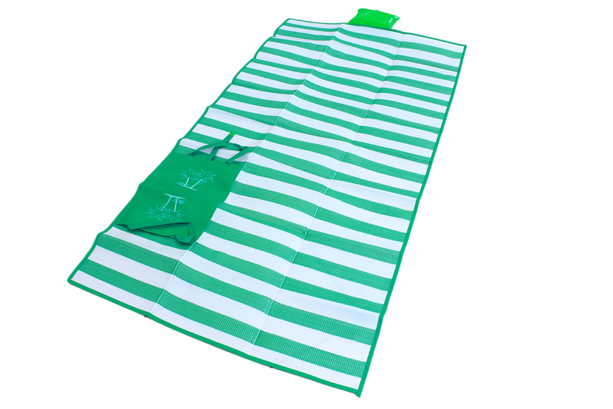 Коврик пляжный с надувной подушкой SiPL зеленый - фото 2 - id-p127885542