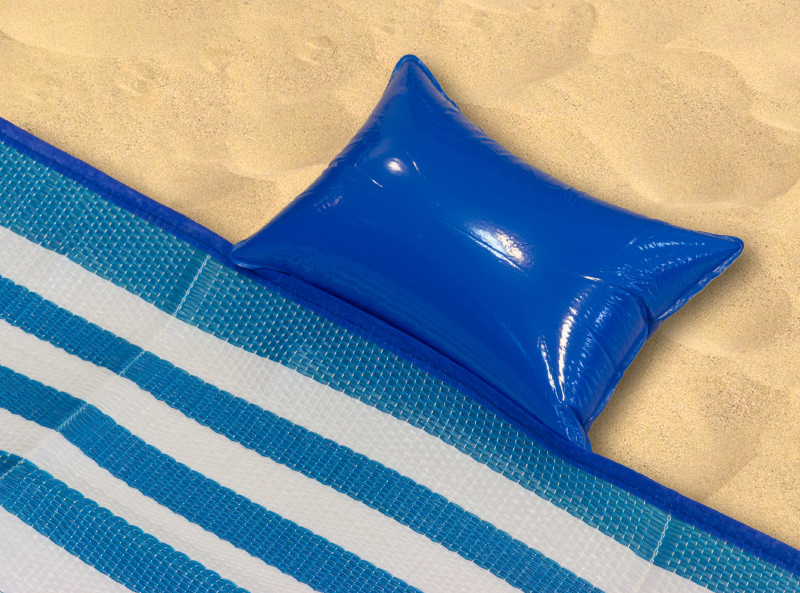 Коврик пляжный с надувной подушкой SiPL синий - фото 3 - id-p43506026