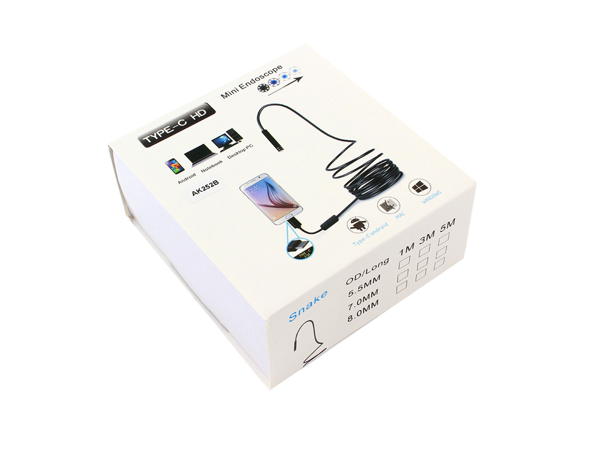 Водонепроницаемая инспекционная камера эндоскоп SiPL 5m USB тип C - фото 3 - id-p127886872