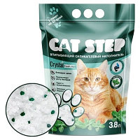 Наполнитель для кошачьих туалетов Cat Step "Мята" 3,8л, силикагелевый впитывающий