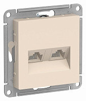 ATLASDESIGN РОЗЕТКА двойная компьютерная RJ45+RJ45, кат.5E, механизм, БЕЖЕВЫЙ Schneider Electric