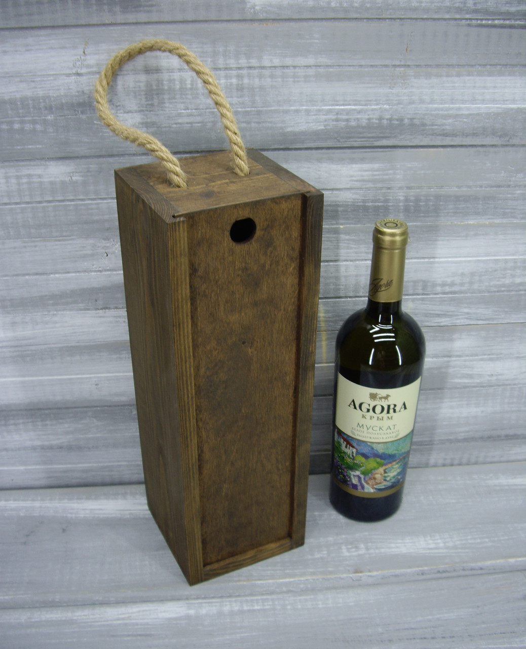 Пенал для вина из дерева тонированный - фото 1 - id-p127905937
