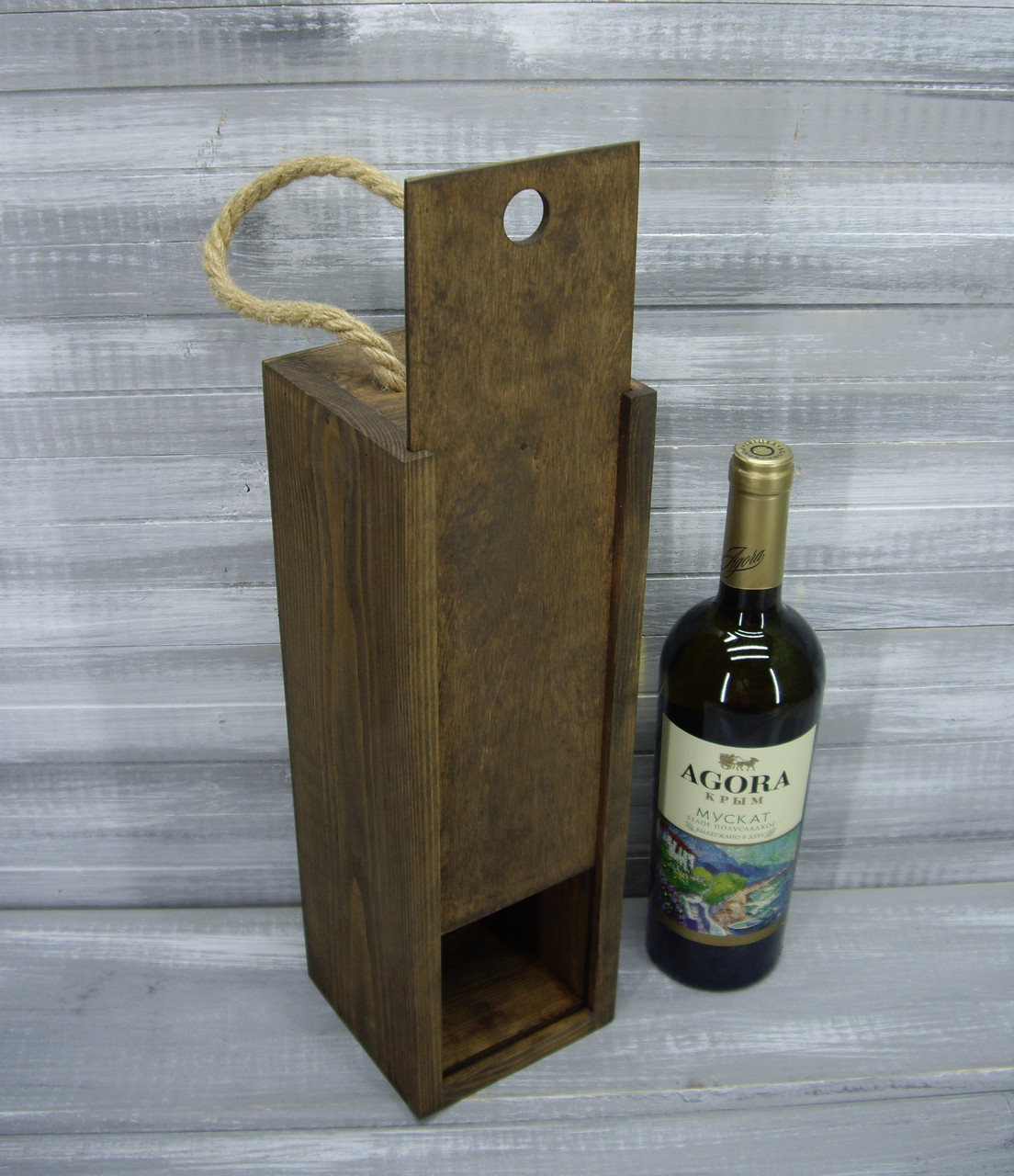 Пенал для вина из дерева тонированный - фото 3 - id-p127905937