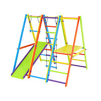 Комплекс Tigerwood Olimpic: горка с трапецией + модуль площадка + гимнастический модуль + веревочная лестница
