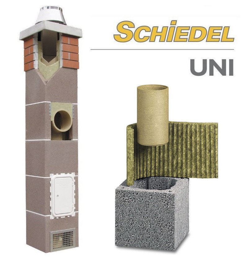 Керамический дымоход Schiedel Uni одноходовой без вентиляции