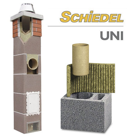 Керамический дымоход Schiedel Uni одноходовой с вентиляционным каналом, фото 2