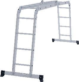 Лестница - трансформер четырехсекционная 4х4 серия NV132 Новая высота
