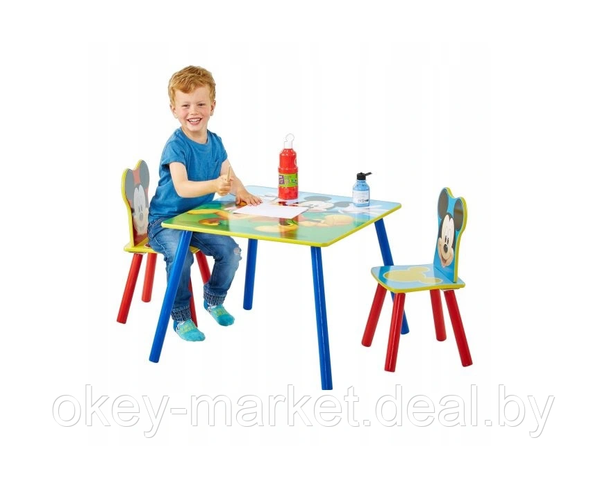 Журнальный столик со стульями для детей Микки Маус 7973 - фото 4 - id-p128094787